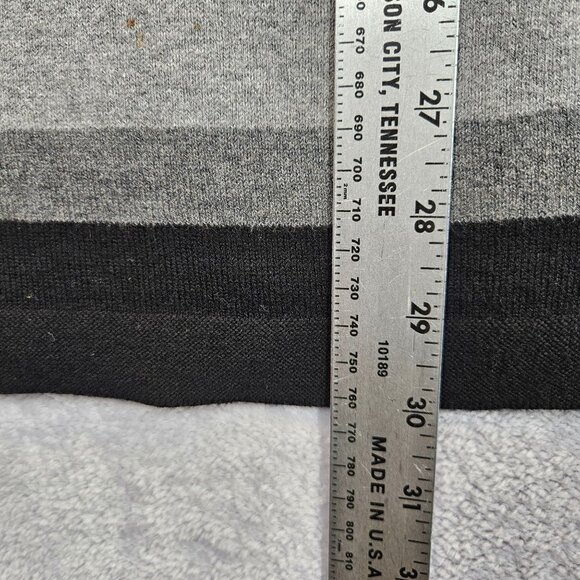 Gap sweater Sweater Mens L Grey Black stretch striped Career Office warm beach - Picture 7 of 10